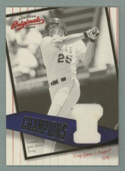 2002 Donruss Originals Champions Materials # C-12 Troy Glaus #d 005 of 100 GU Jersey