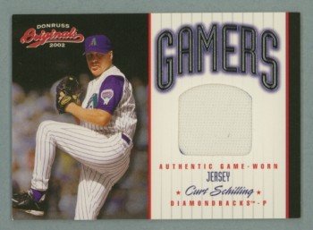 2002 Donruss Originals Gamers # G-3 Curt Schilling #d 031 of 250 GU Jersey