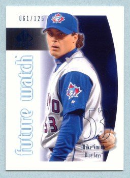 2002 SP Authentic Limited Future Watch # 96 Mike Smith #d 061 of 125 Blue Jays