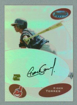 2003 Bowman's Best First Year Autograph # BB-ET Eider Torres Auto RC Rookie