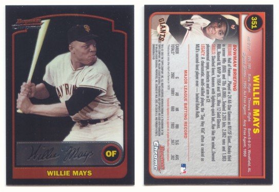 2003 Bowman Chrome # 351 WILLIE MAYS Giants HOF