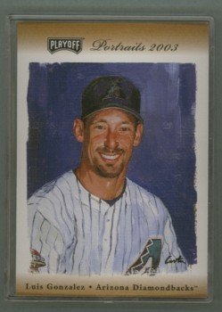 2003 Playoff Portraits Bronze # 2 Luis Gonzalez GU Jersey #d 052 of 100