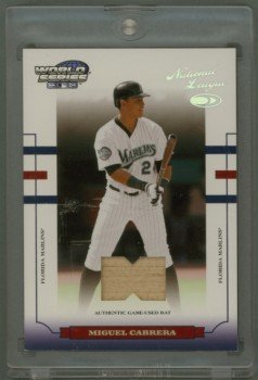 2004 Donruss World Series Material Bat # WS-76 Miguel Cabrera GU Bat #d 074 of 100