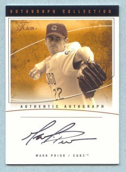 2004 Flair Autograph # AC-MP MARK PRIOR #d 45 of 60 Cubs Auto