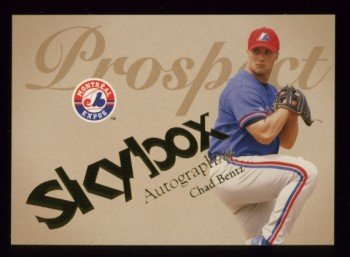 2004 Skybox Autographics Prospect # 67 Chad Bentz RC #d 0266 of 1500 Expos Rookie