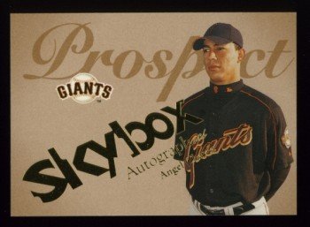 2004 Skybox Autographics Prospect # 87 Angel Chavez RC #d 0984 of 1500 Giants Rookie