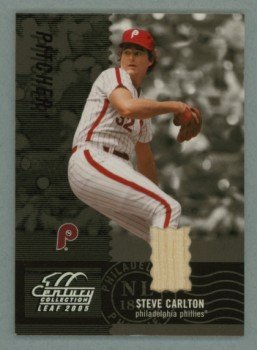 2005 Leaf Century Material Bat # 32 GU Bat Steve Carlton #d 168 of 250 HOF