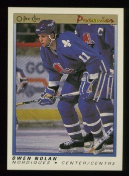 1990-91 OPC Premier # 86 Owen Nolan Rookie Card RC Nordiques