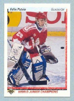 1990-91 UD # 458 -- Felix Potvin Rookie Card RC