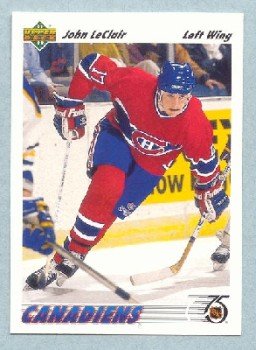 1991-92 UD # 345 -- John LeClair Rookie Card RC