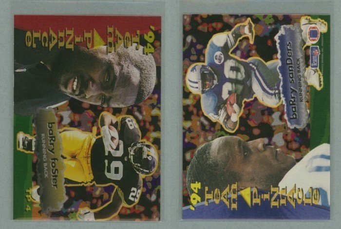 1994 Pinnacle Team Pinnacle # TP4 BARRY SANDERS and BARRY FOSTER -- MINT