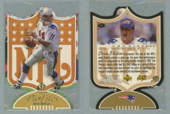 1997 SP Authentic ProFiles Die Cuts # P-19 DREW BLEDSOE