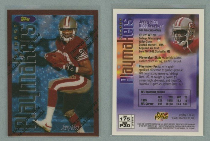 1996 Finest # 175 JERRY RICE -- MINT