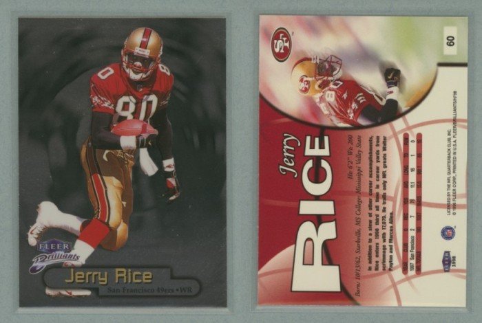 1998 Fleer Brilliants # 60 JERRY RICE -- MINT