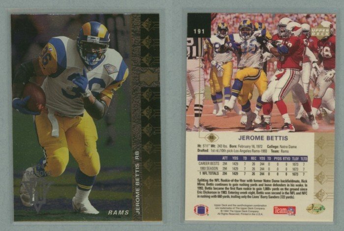 1994 SP # 191 JEROME BETTIS