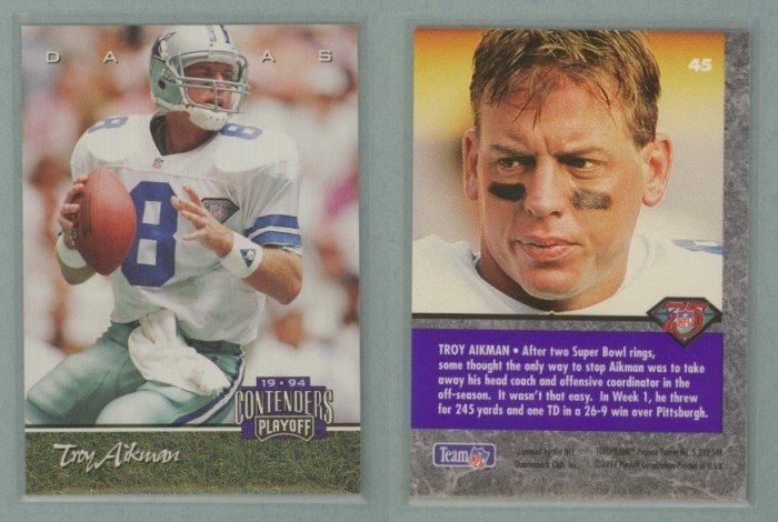 1994 Playoff Contenders # 45 TROY AIKMAN -- MINT