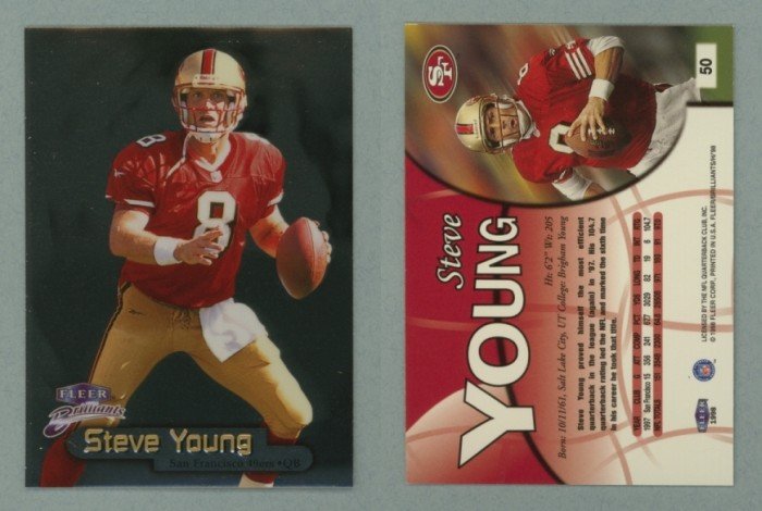 1998 Fleer Brilliants # 50 STEVE YOUNG -- MINT