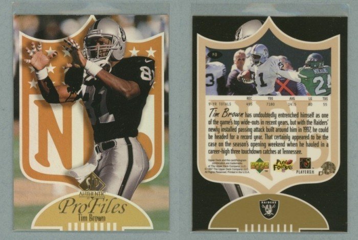 1997 SP Authentic ProFiles # P33 TIM BROWN -- MINT