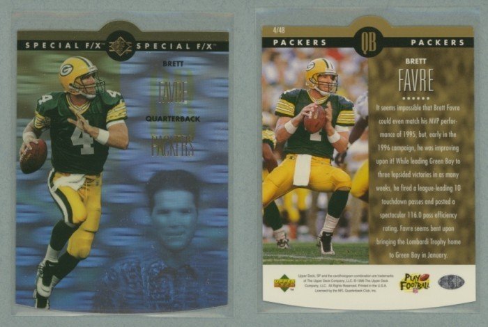1996 SP Holoviews # 4 BRETT FAVRE -- MINT
