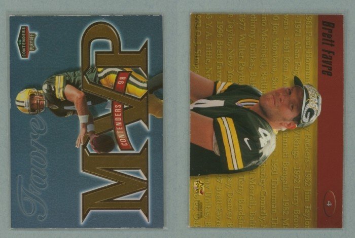 1998 Playoff Contenders MVP Contenders # 4 BRETT FAVRE