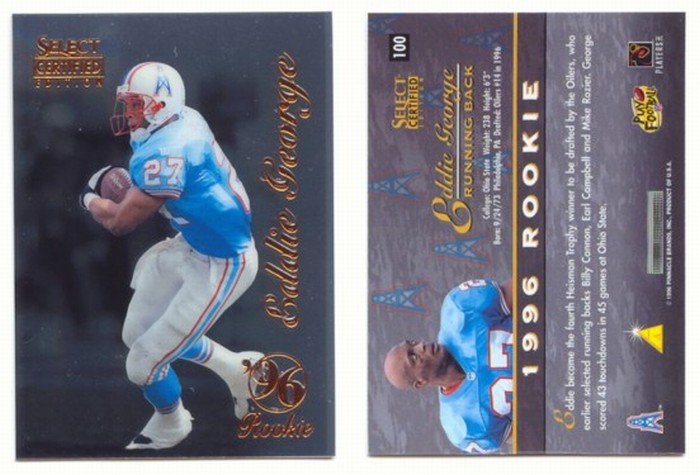 1996 Select Certified # 100 EDDIE GEORGE RC Rookie -- MINT