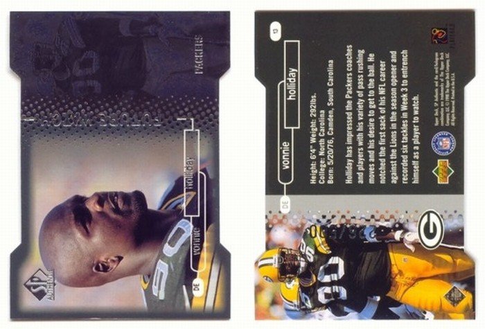 1998 SP Authentic Future Watch # 13 VONNIE HOLLIDAY Die Cut RC #d 226 of 500 -- MINT