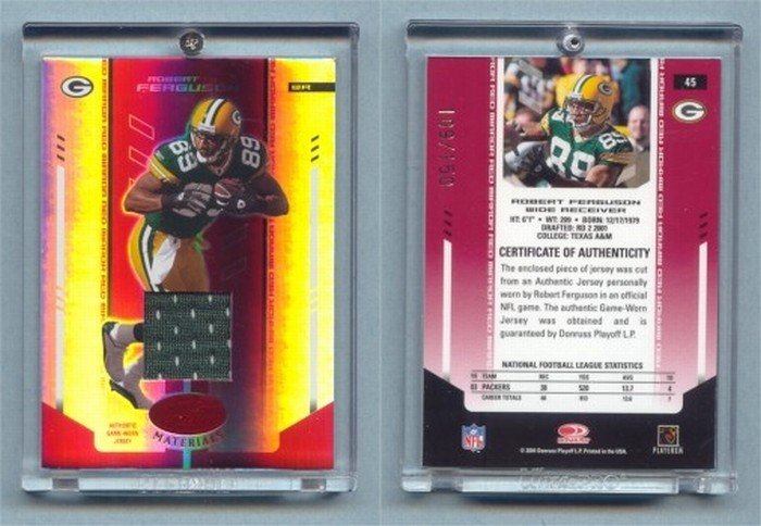 2004 Leaf Certified Materials Mirror Red Materials # 45 ROBERT FERGUSON GU Jersey #d 109 of 150