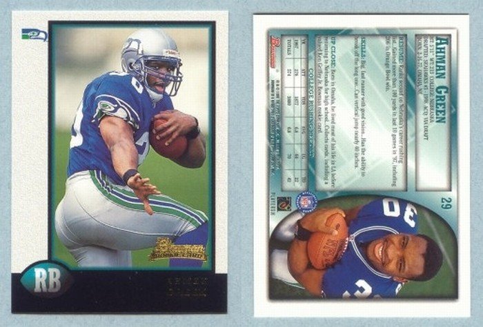 1998 Bowman # 29 AHMAN GREEN RC Packers Seahawks Rookie -- MINT