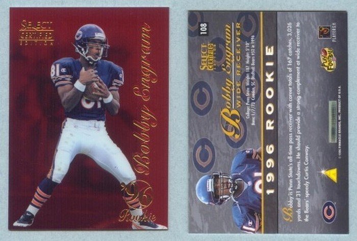 1996 Select Certified Red # 108 BOBBY ENGRAM RC Bears Seahawks -- MINT