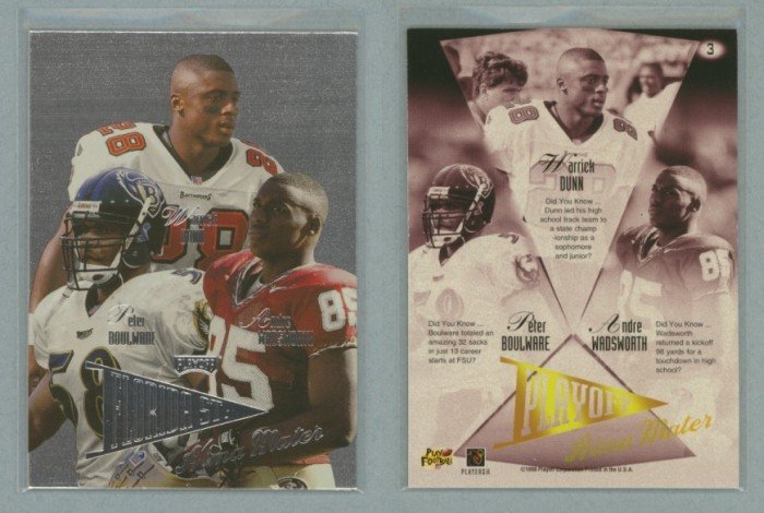1998 Playoff Prestige Alma Maters # 3 DUNN, WADSWORTH, BOULWARE -- MINT