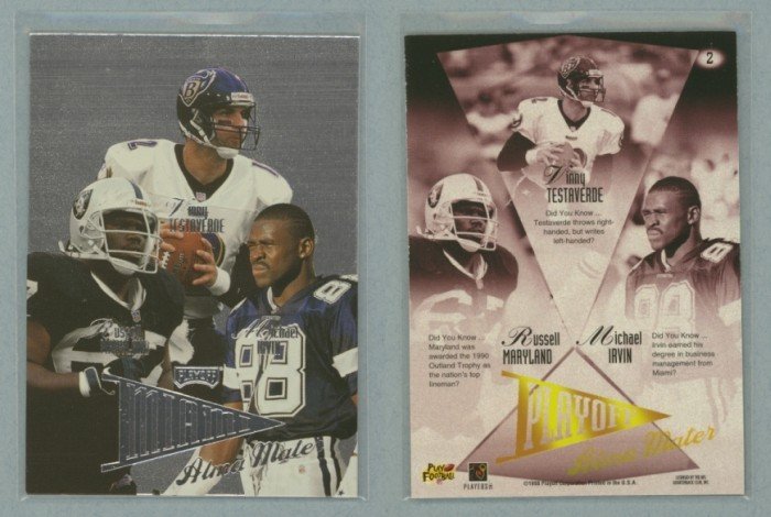 1998 Playoff Prestige Alma Maters # 2 IRVIN, TESTAVERDE, MARYLAND -- MINT