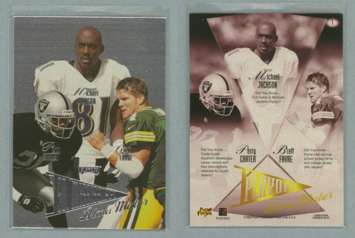 1998 Playoff Prestige Alma Maters # 1 FAVRE, JACKSON, CARTER -- MINT
