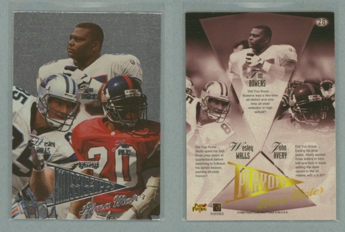 1998 Playoff Prestige Alma Maters # 28 AVERY, WALLS, BOWENS -- MINT