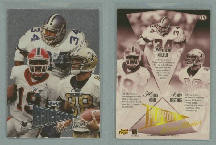 1998 Playoff Prestige Alma Maters # 19 WALKER, HASTINGS, WARD -- MINT