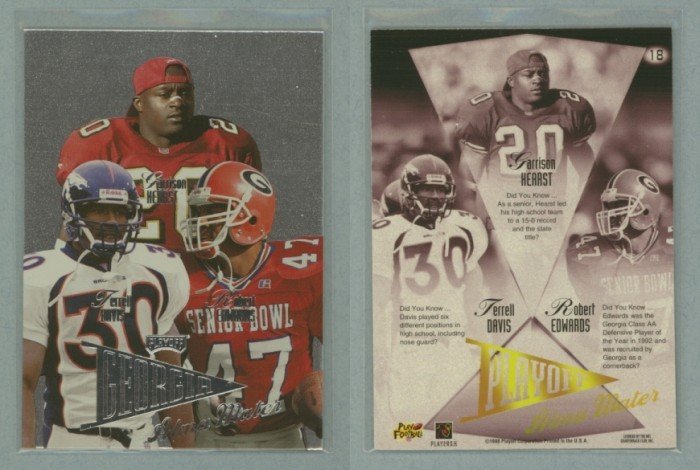 1998 Playoff Prestige Alma Maters # 18 DAVIS, HEARST, EDWARDS -- MINT