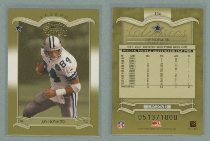 2003 Donruss Classics # 124 JAY NOVACEK #d 0513 of 1000 -- MINT
