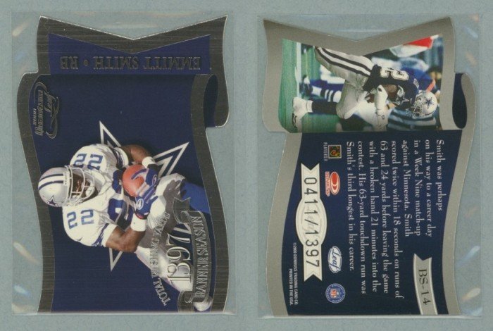 2000 Quantum Leaf Banner Season # BS-14 EMMITT SMITH #d 0411 of 1397 -- MINT
