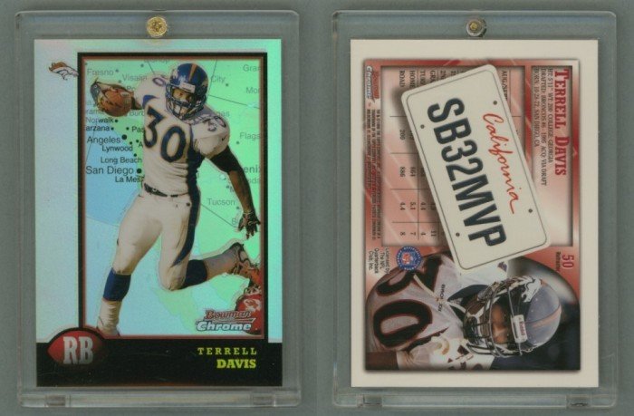 1998 Bowman Chrome Interstate Refractors # 50 TERRELL DAVIS -- MINT