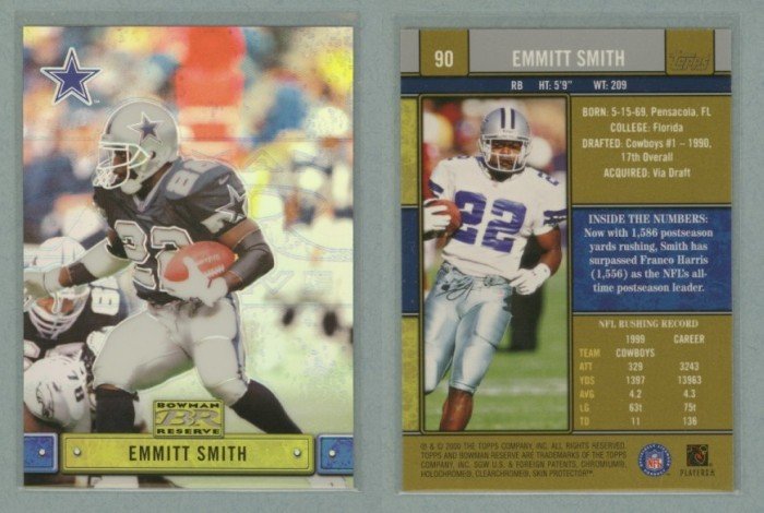 2000 Bowman Reserve # 90 EMMITT SMITH -- MINT