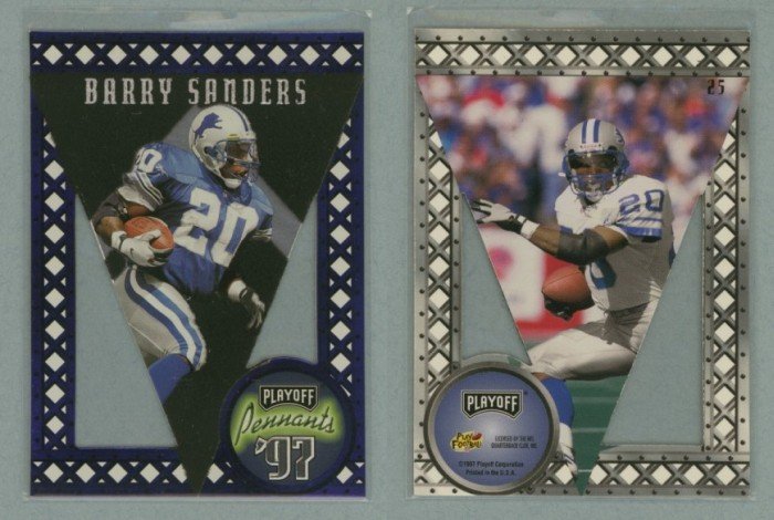 1997 Playoff Contenders Pennants # 25 BARRY SANDERS -- MINT