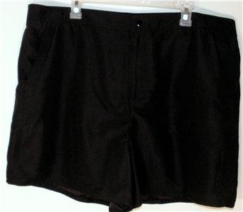 WOMEN'S PLUS SIZE 22W BLACK SHORTS TUMMY SLIMMER COMFY! SOFT FEEL! MSRP $46 NWT!