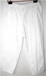 WOMEN'S/MISSES SIZE 20P, WHITE FINE CORDUROY COTTON PANTS COMFORT FIT/WAISTBAND