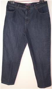 GLORIA VANDERBILT "AMANDA" BLUE DENIM JEANS WOMEN'S SIZE 18 30" INSEAM
