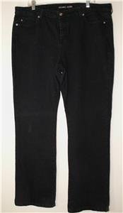 MICHAEL KORS SIZE 18W TALL DARK BLUE/BLACK DENIM JEANS CASUAL OR DRESSY STRETCH