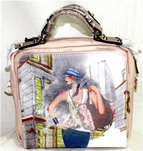 BEAUTIFUL BEIGE FASHIONISTA/ART HANDBAG/SHOULDER BAG/CROSS-BODY BAG MSR $80 NWT