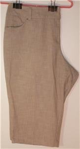 CATO WOMAN'S PLUS SIZE 24W BIEGE/TAN CAPRI PANTS WIDE LEG PERFECT FOR SUMMER!