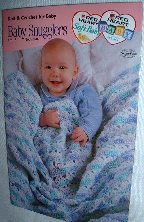 Red Heart Knit and Crochet Baby Snugglers Blankets 4 Pattern 2003 Booklet / Leaflet