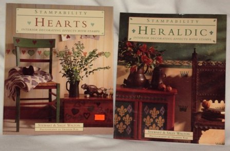 Stampability Hearts and Heraldic By Stewart & Sally Walton Softcover 2Lot Crafts Book