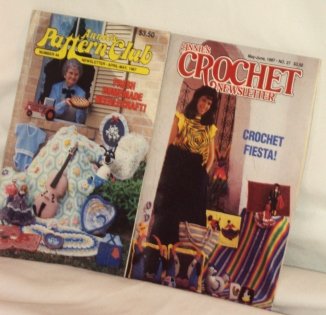 Annies Pattern Club and Crochet Newsletter 2Lot Crafted books Dated 1987 Booklets Noâs 27 and 44