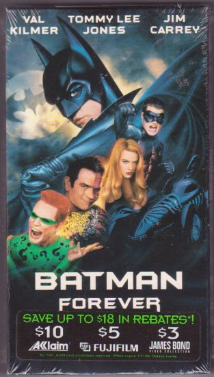 Batman Forever VHS Video Dated 2000 Val Kilmer Tommy Lee Jones Jim Carrey